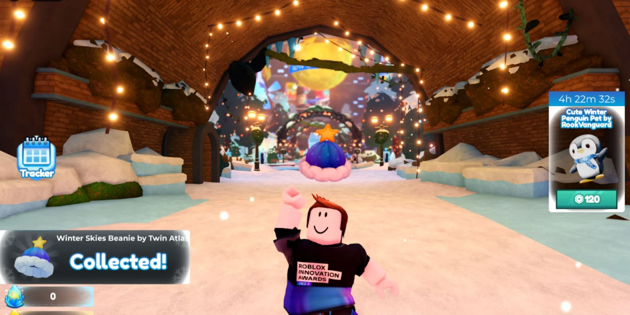 Jogador do evento Roblox Winter Spotlight