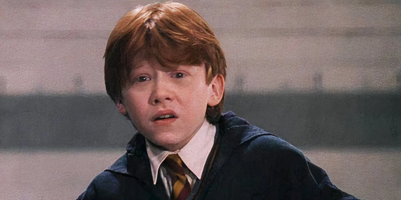 Rupert Grint as young Ron Weasley in Harry Potter.