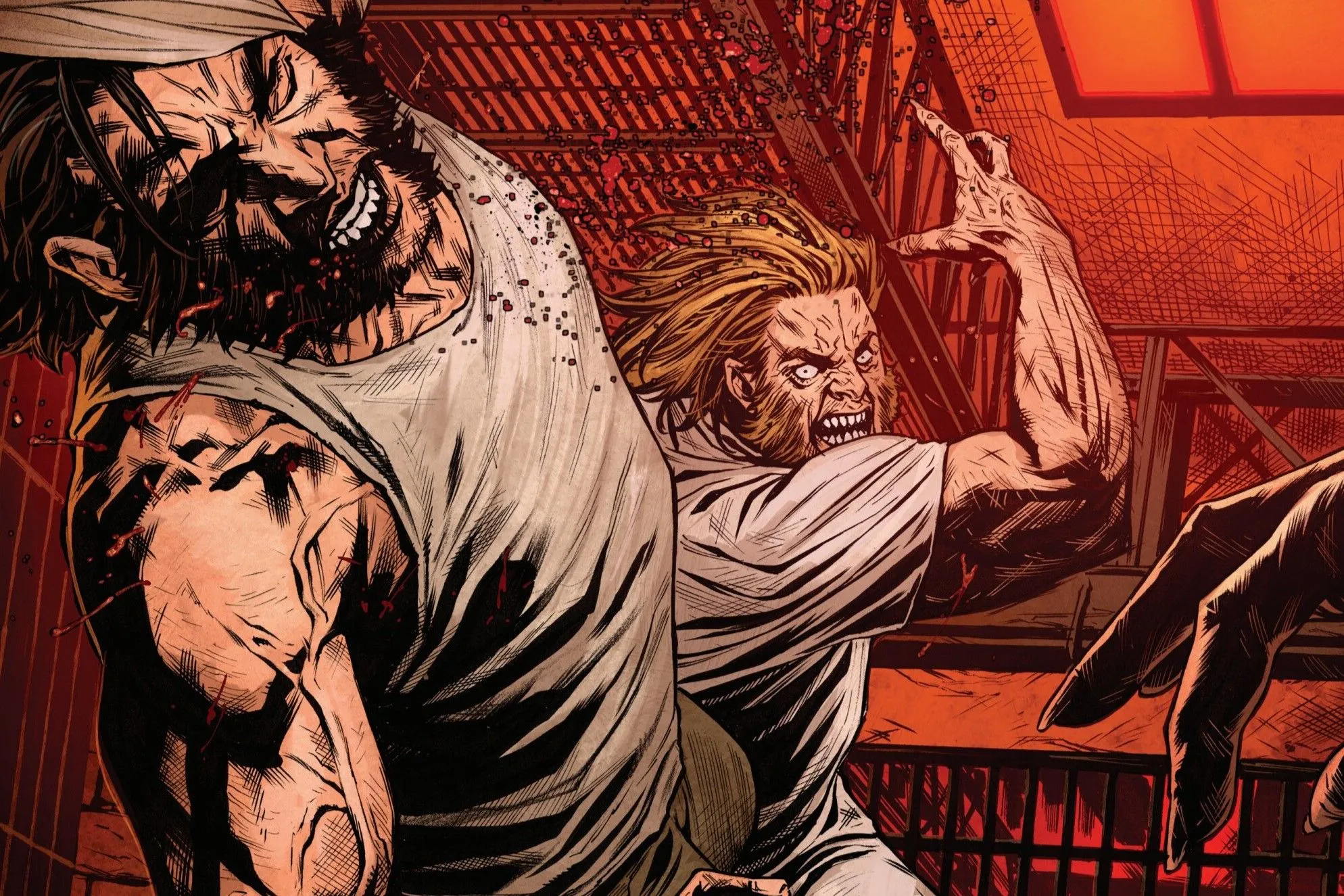 Sabretooth trifft in einem brutalen Kampf auf Wolverine.