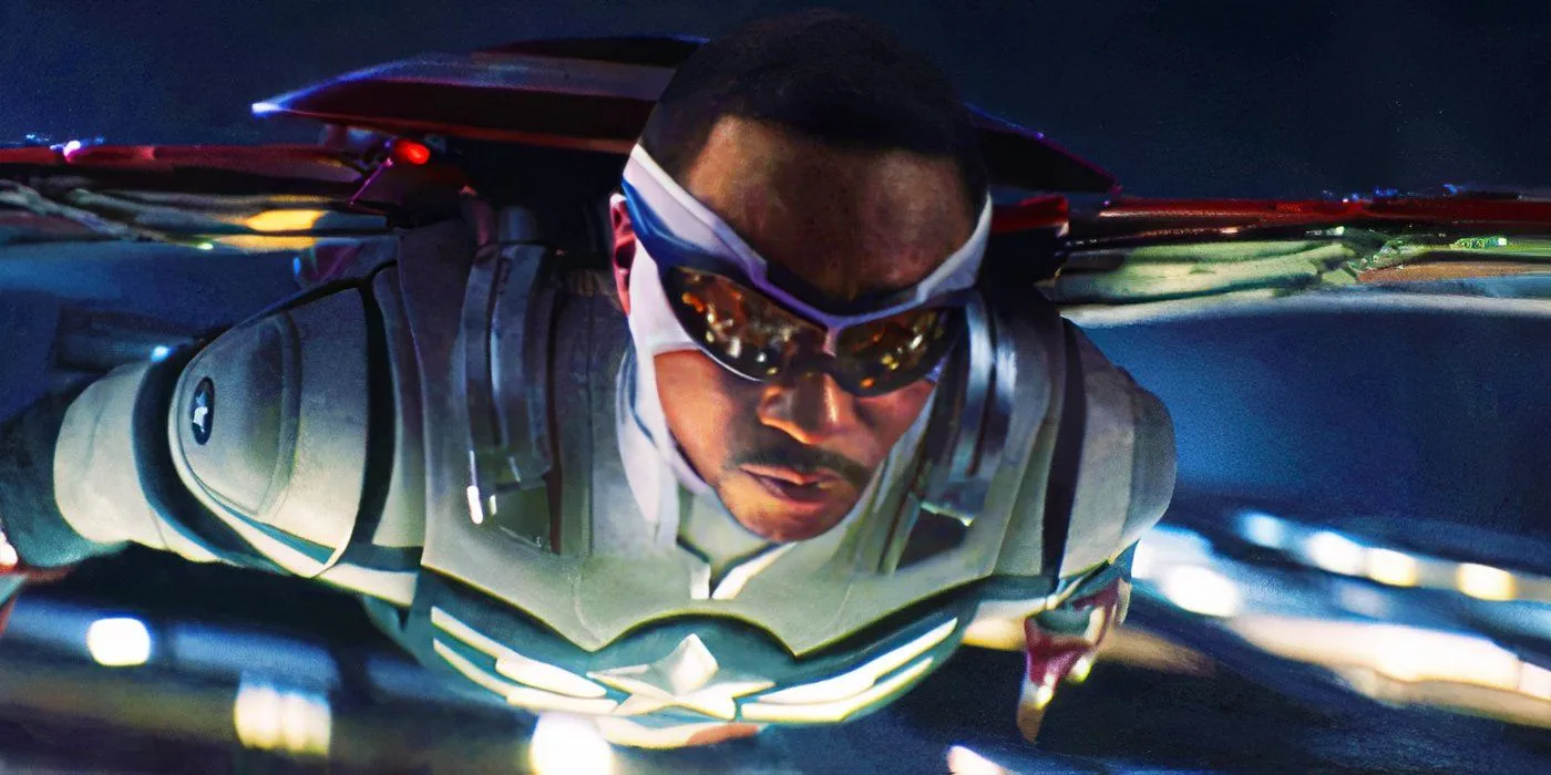 Sam Wilson como Capitán América volando