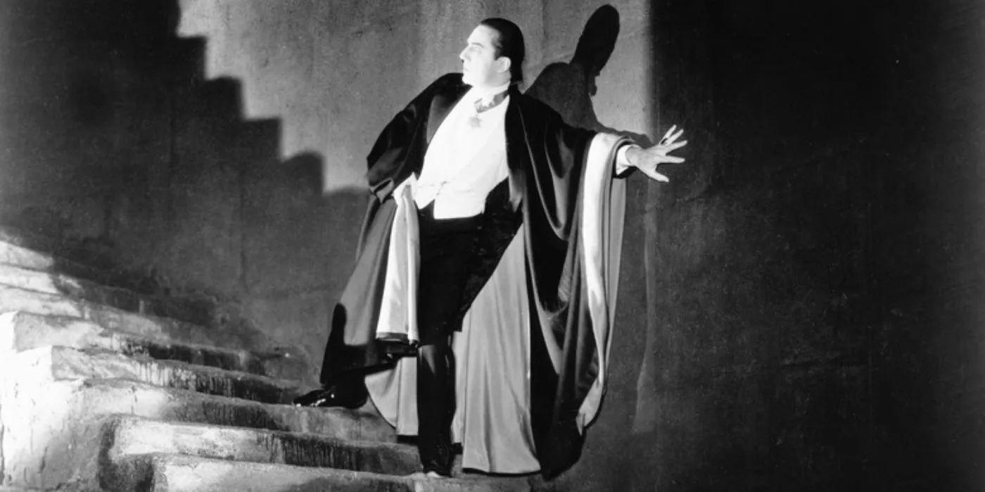 Dracula di Bela Lugosi che si ritrae dal sole