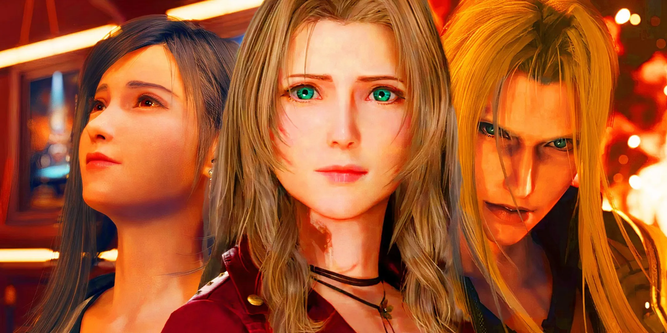 Sephiroth, Tifa und Aerith aus Final Fantasy 7 Rebirth