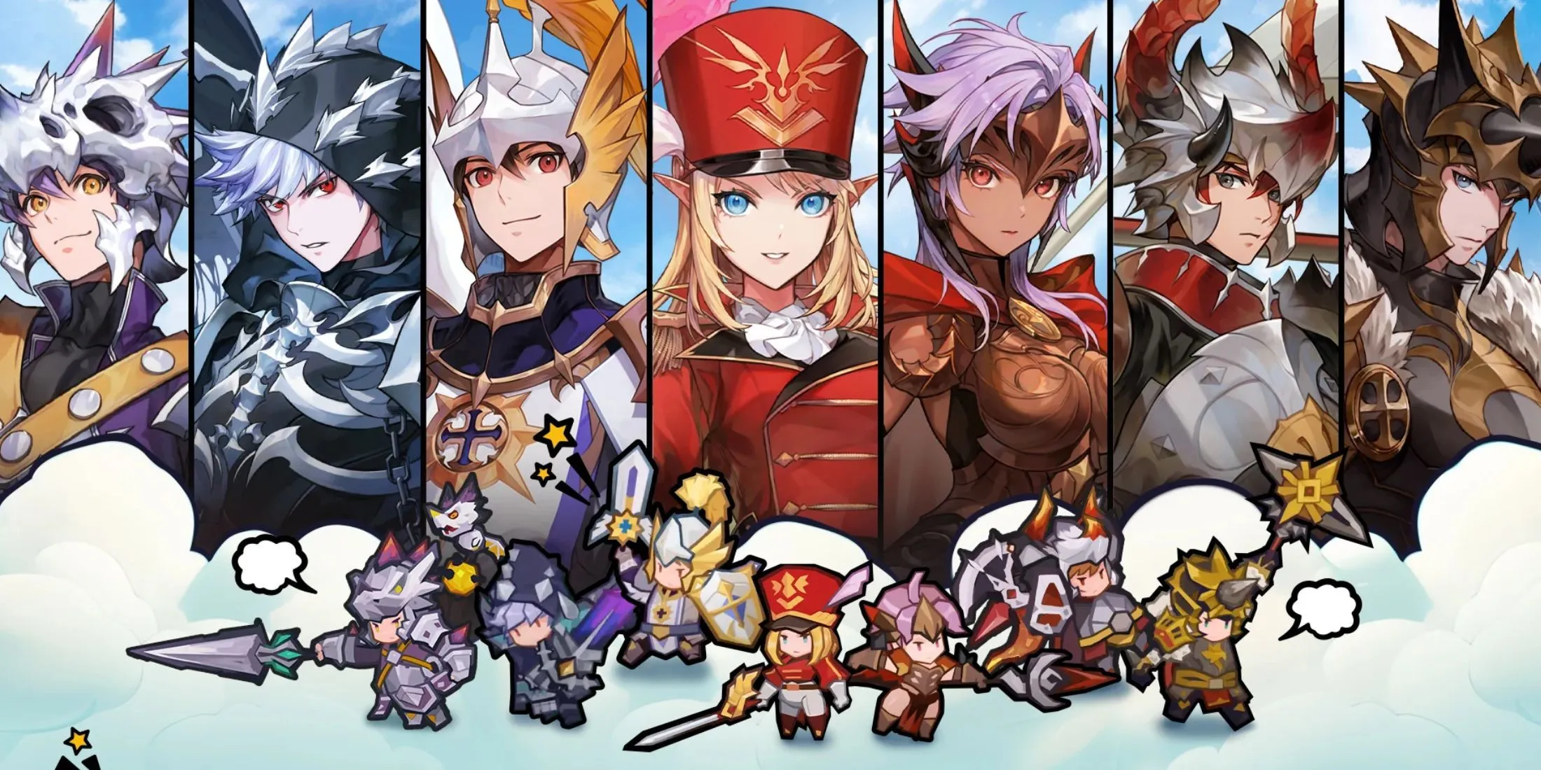 Personajes de Seven Knights Idle Adventure