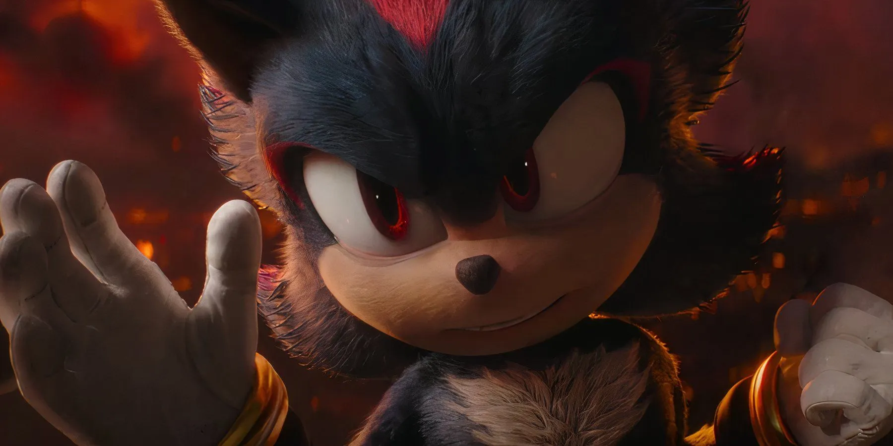 Shadow bereitet sich darauf vor, Sonic in Sonic the Hedgehog 3 zu schlagen