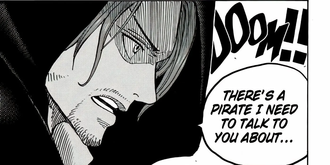 Shanks' twin talking with the Elders