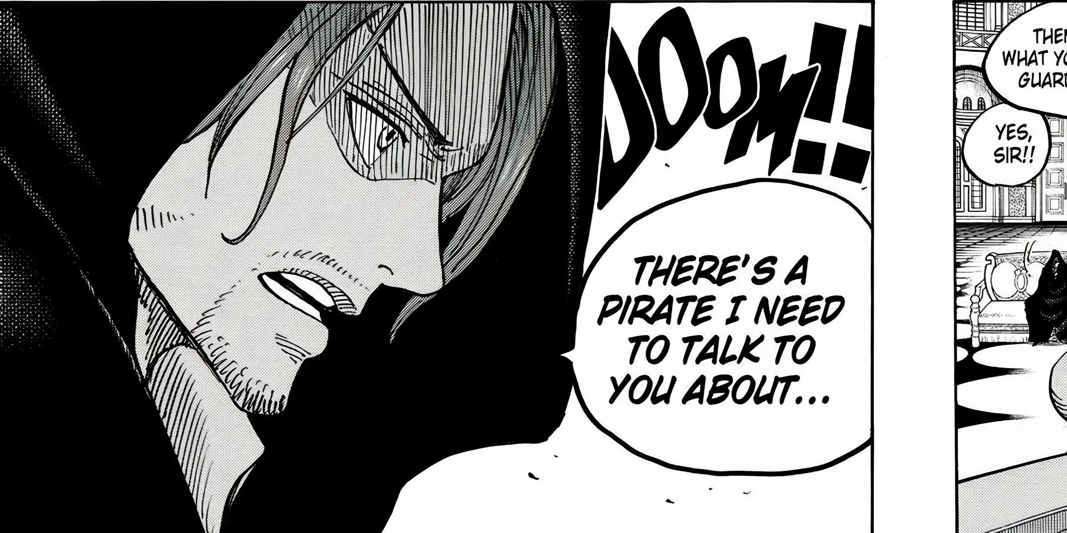 Shanks besucht die Fünf Ältesten im Manga