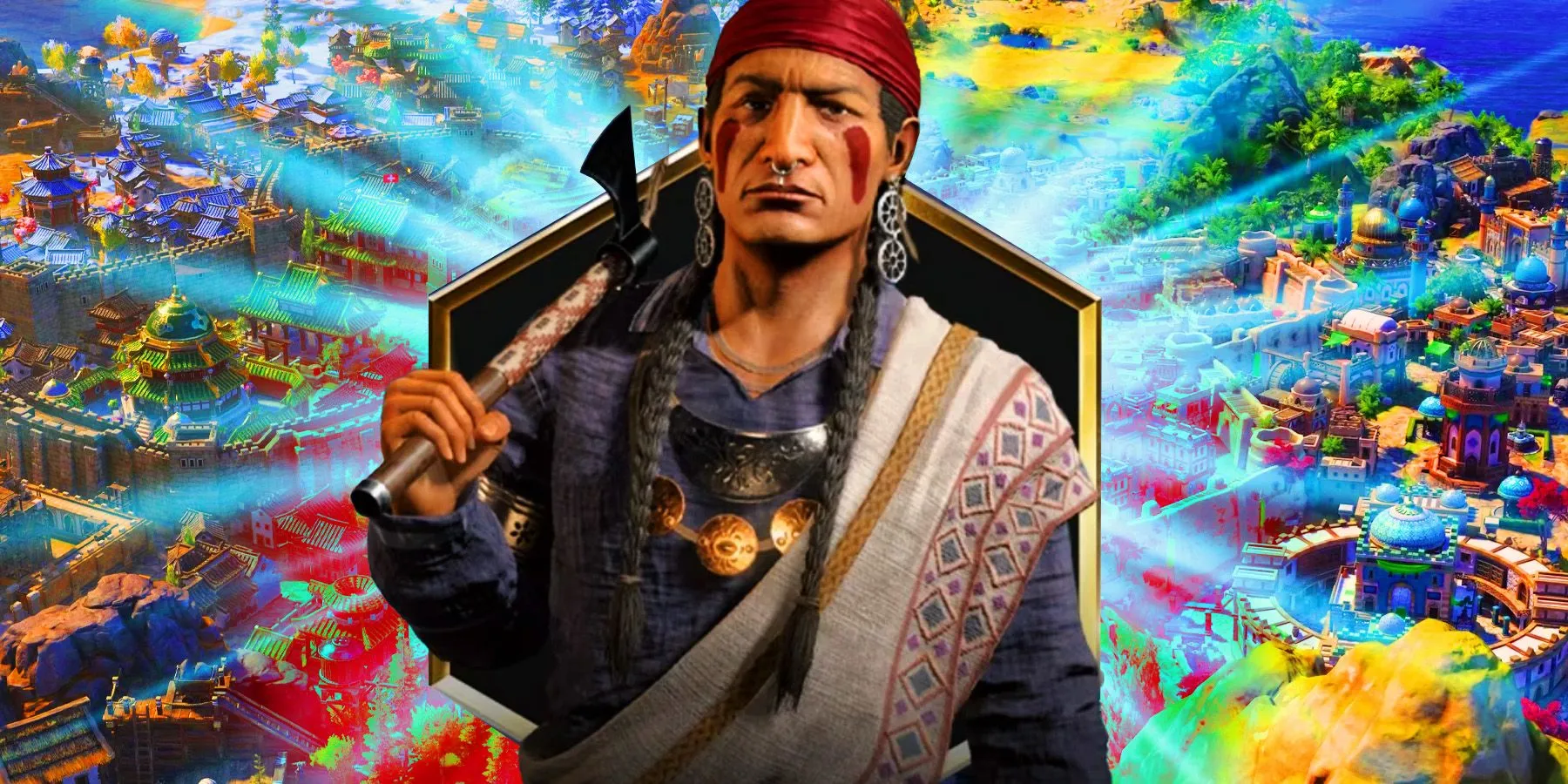 Líder Shawnee en Civ 7