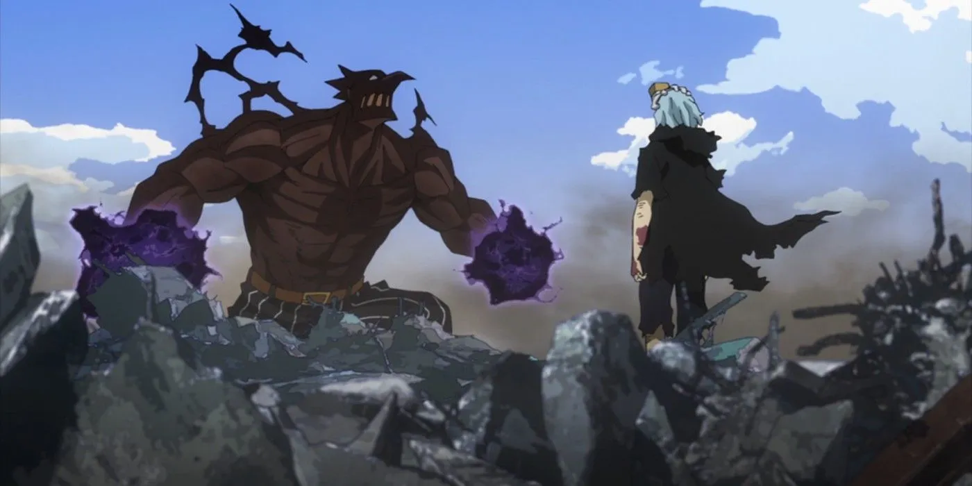 Shigaraki vs Re-Destro em My Hero Academia