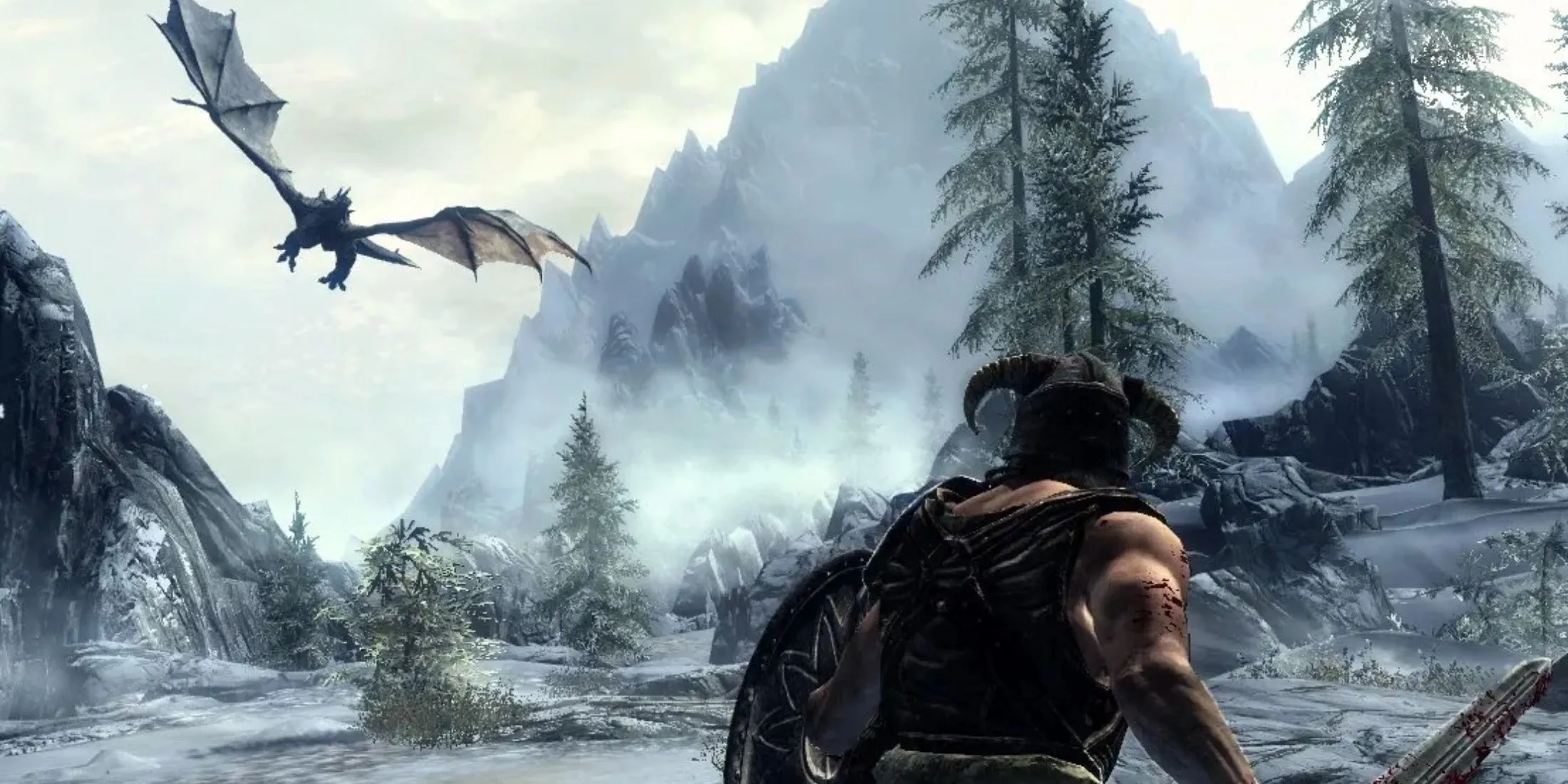 Combat de dragons à Skyrim