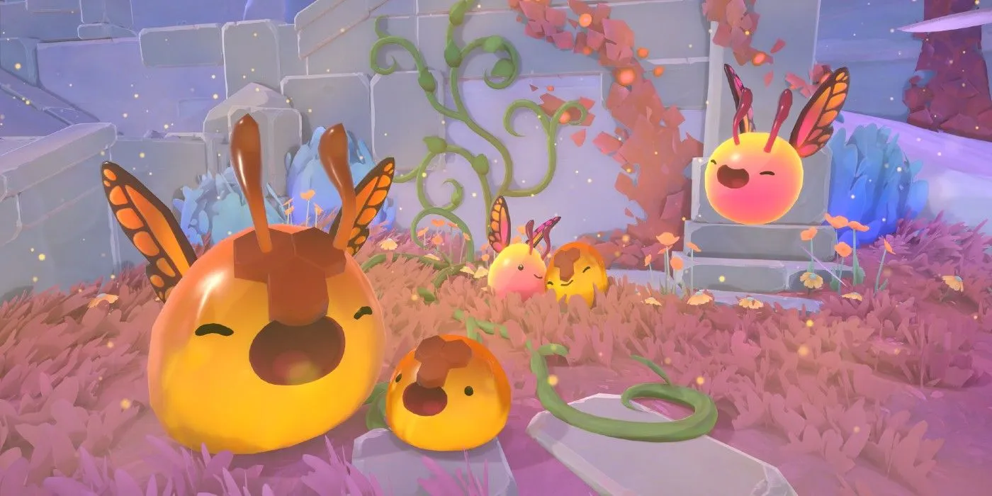 Slimes papillon dans Slime Rancher 2