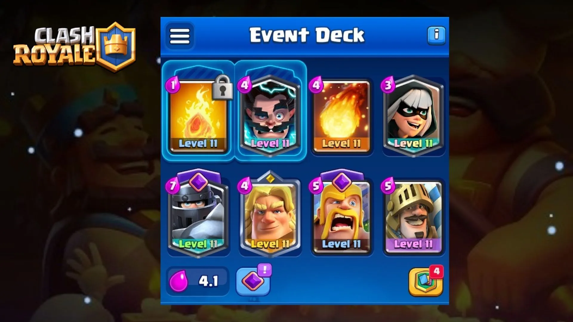 snowstorm event deck two clash royale