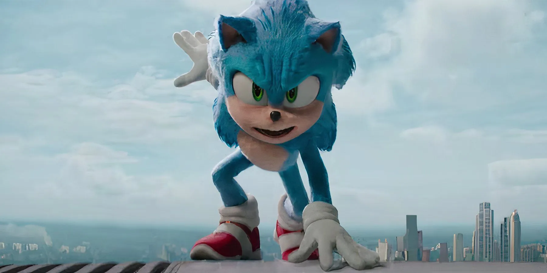 Sonic prend une pose héroïque dans Sonic the Hedgehog 3