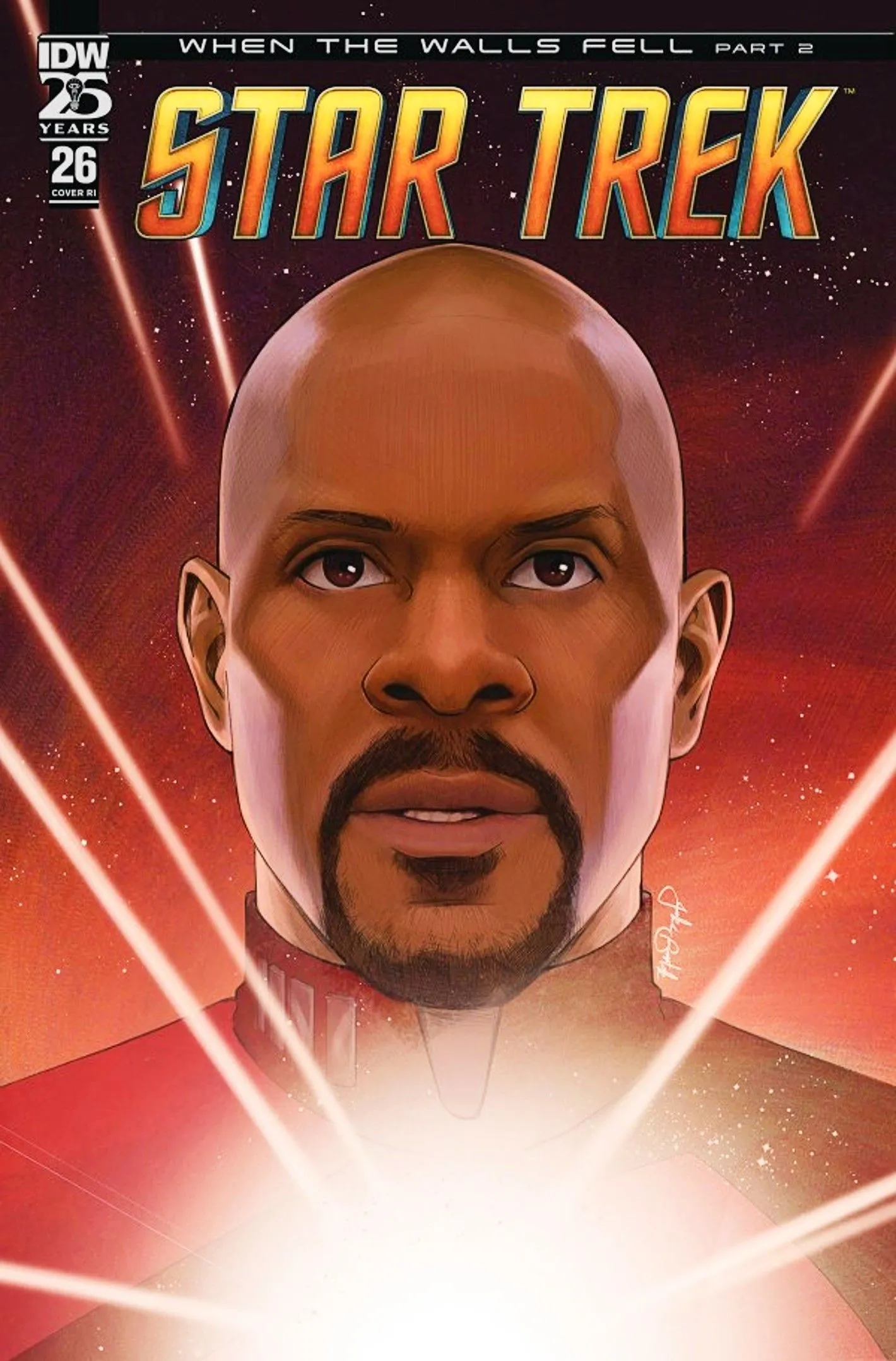 Capa variante de Star Trek #26, Sisko no brilho de um Orbe Bajorano