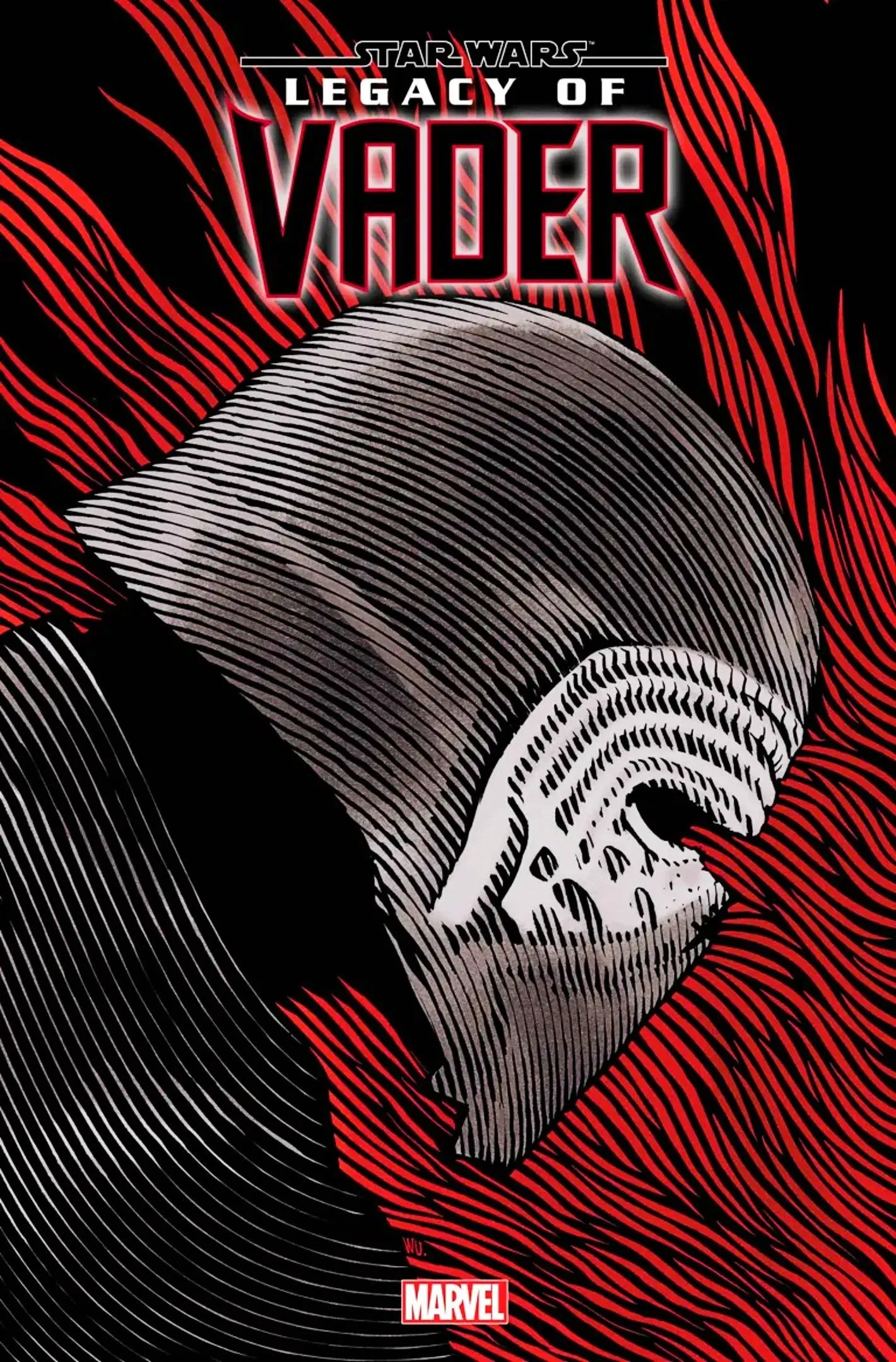 Star Wars Legacy of Vader #1 cover featuring a side profile of Kylo Ren's mask