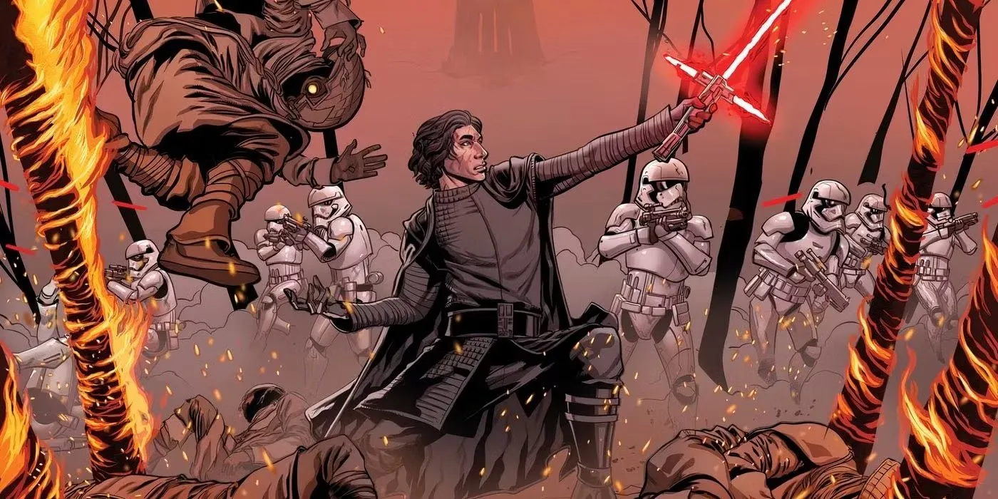 Illustrazione tratta dall'adattamento a fumetti di Star Wars: L'ascesa di Skywalker