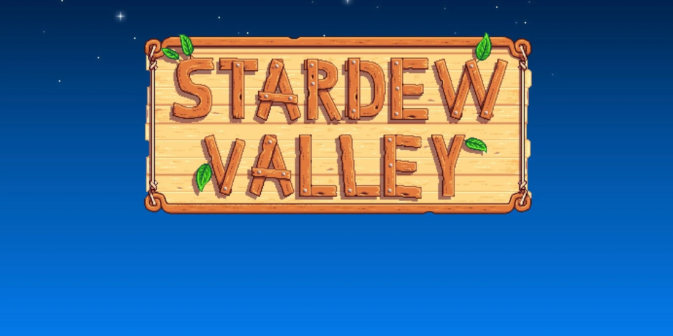 Écran de menu du logo Stardew Valley