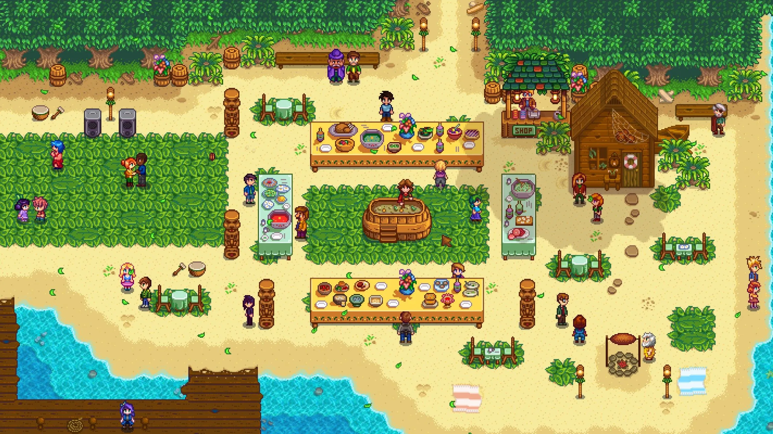 Luau-Szene aus Stardew Valley