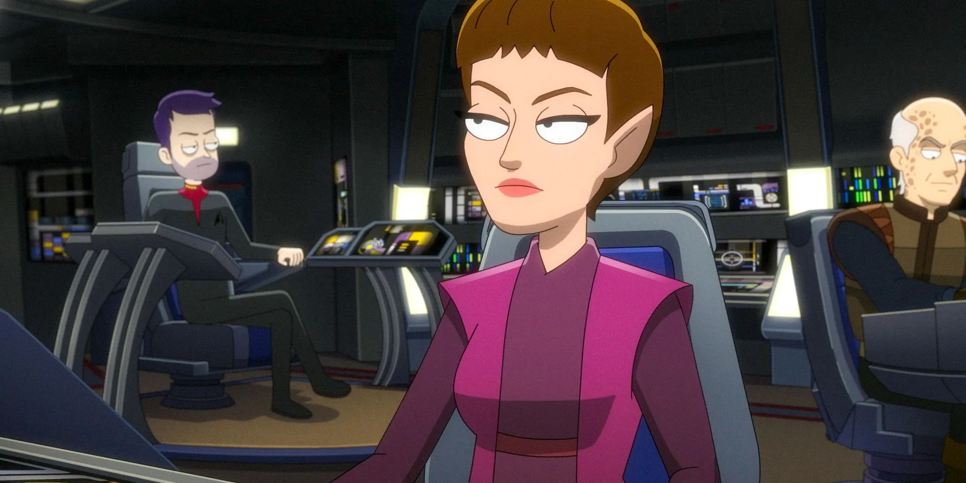 T'Pol, Vulkanier, Erster Offizier des Schiffs Anaximander in Star Trek: Lower Decks, Staffel 5, Folge 9