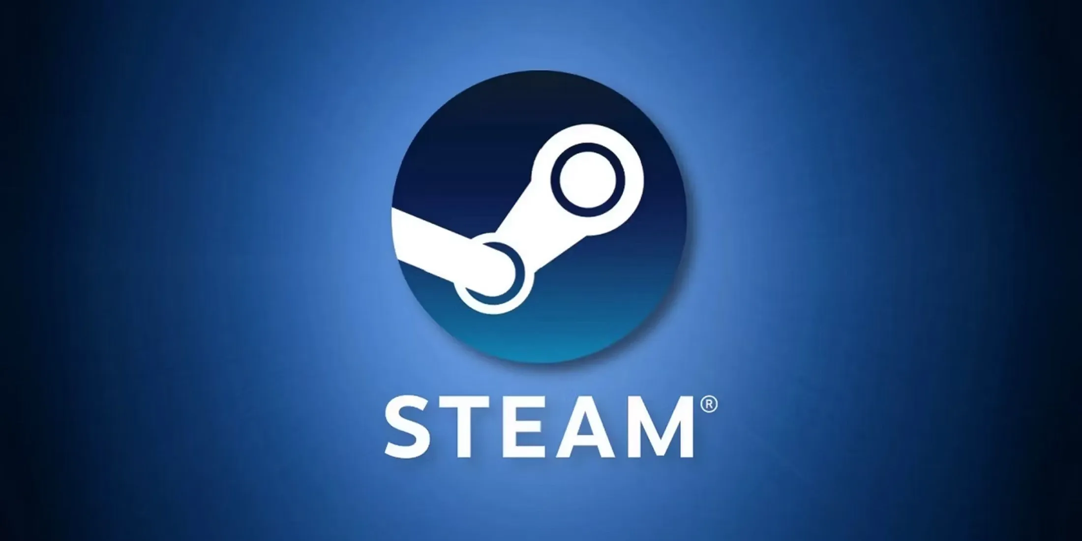 Logo Steam sur fond bleu