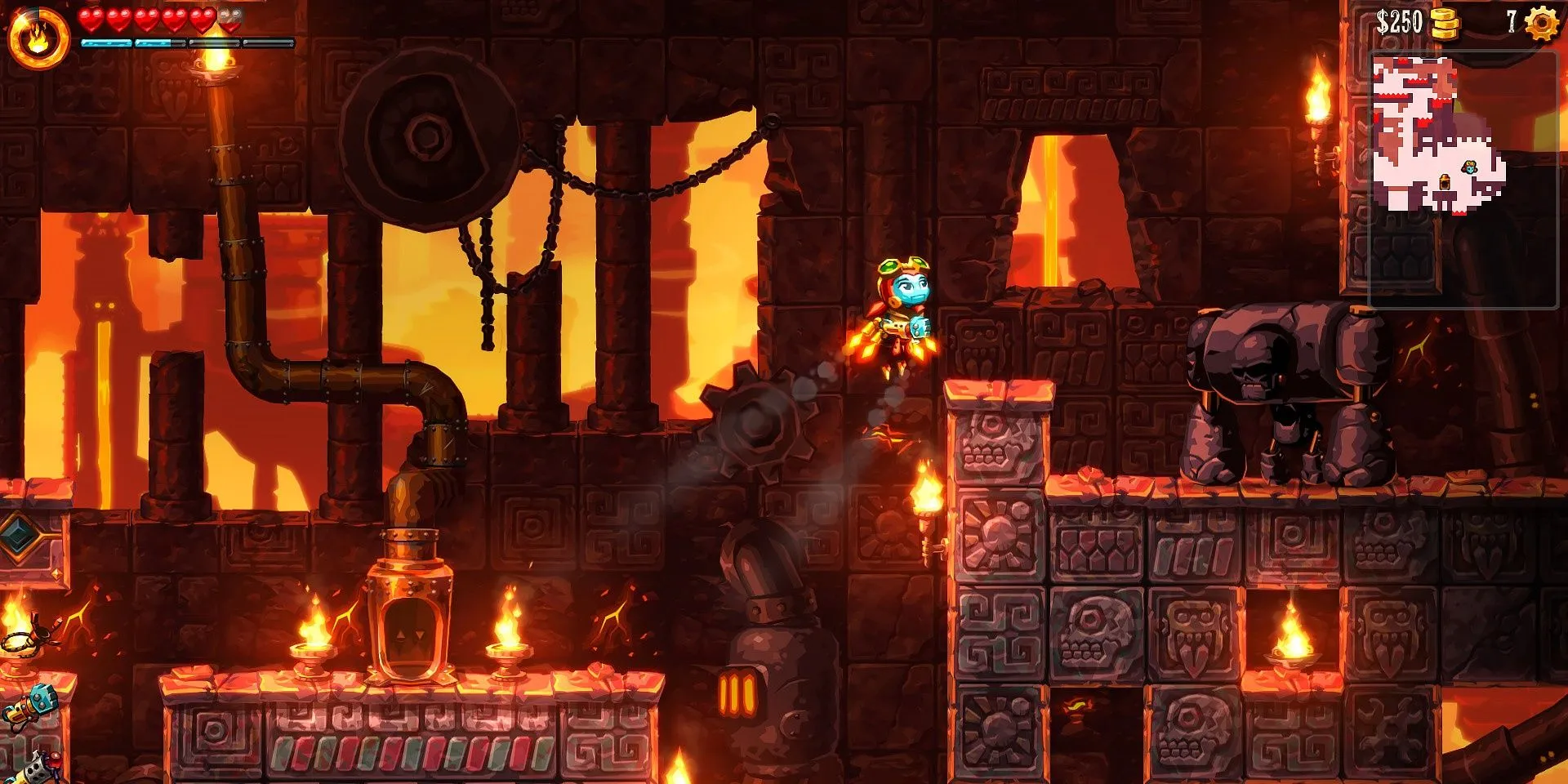 Esplorazione di SteamWorld Dig 2