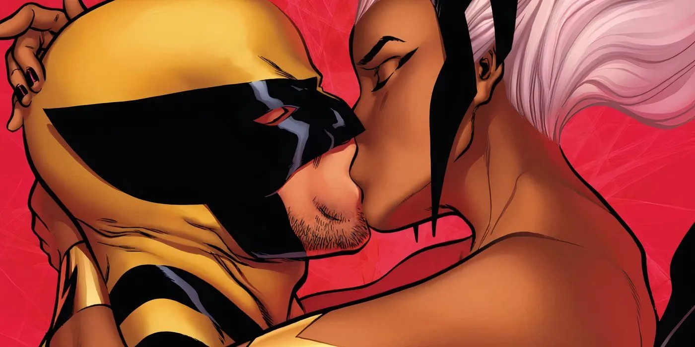 Wolverine e Storm compartilhando um momento