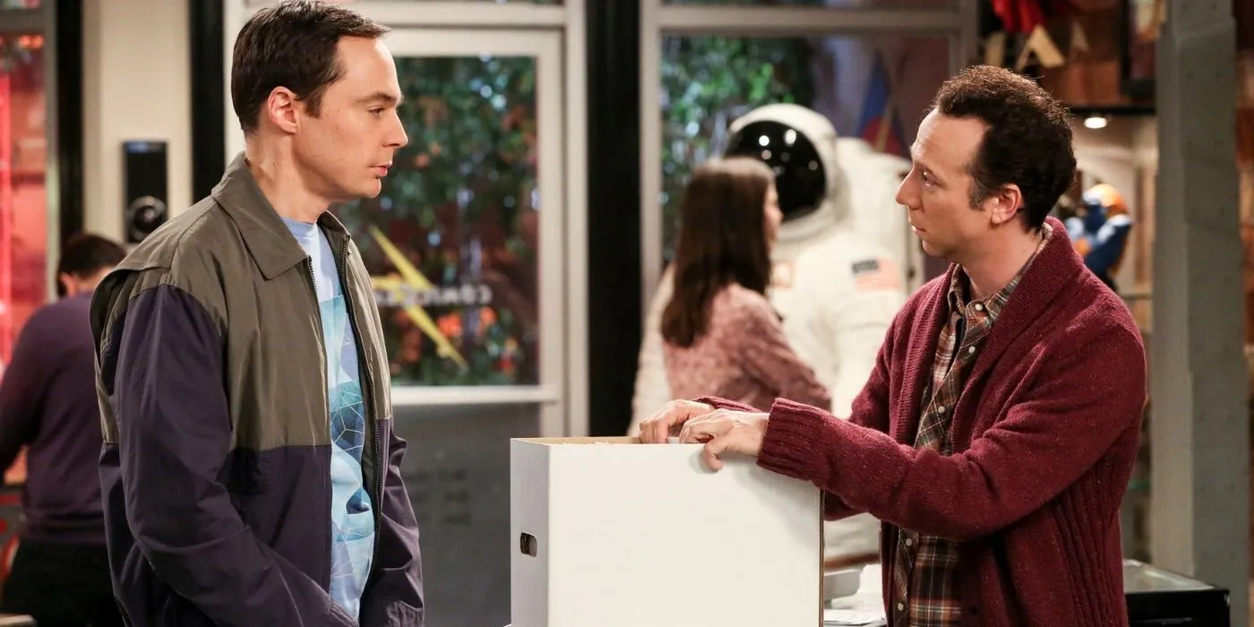 Stuart parla con Sheldon in The Big Bang Theory