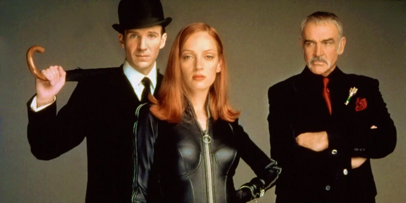 The Avengers featuring Ralph Fiennes, Uma Thurman, and Sean Connery