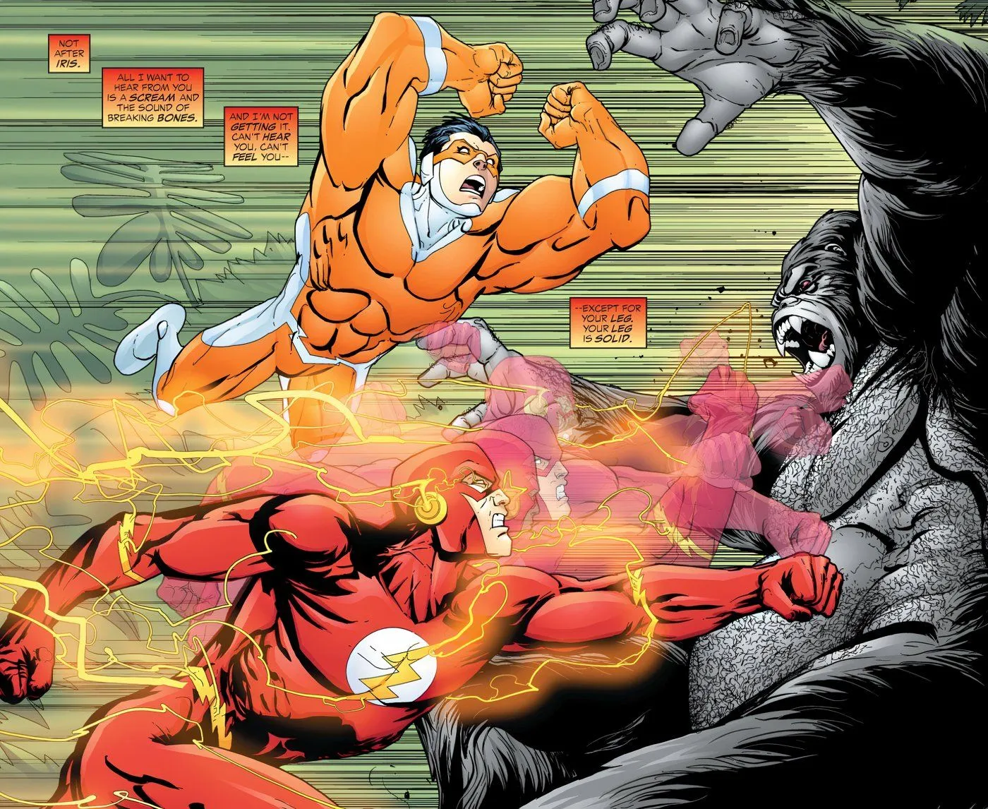 Flash 243 Wally e Jai attaccano Gorilla Grodd dopo che ha ucciso Irey