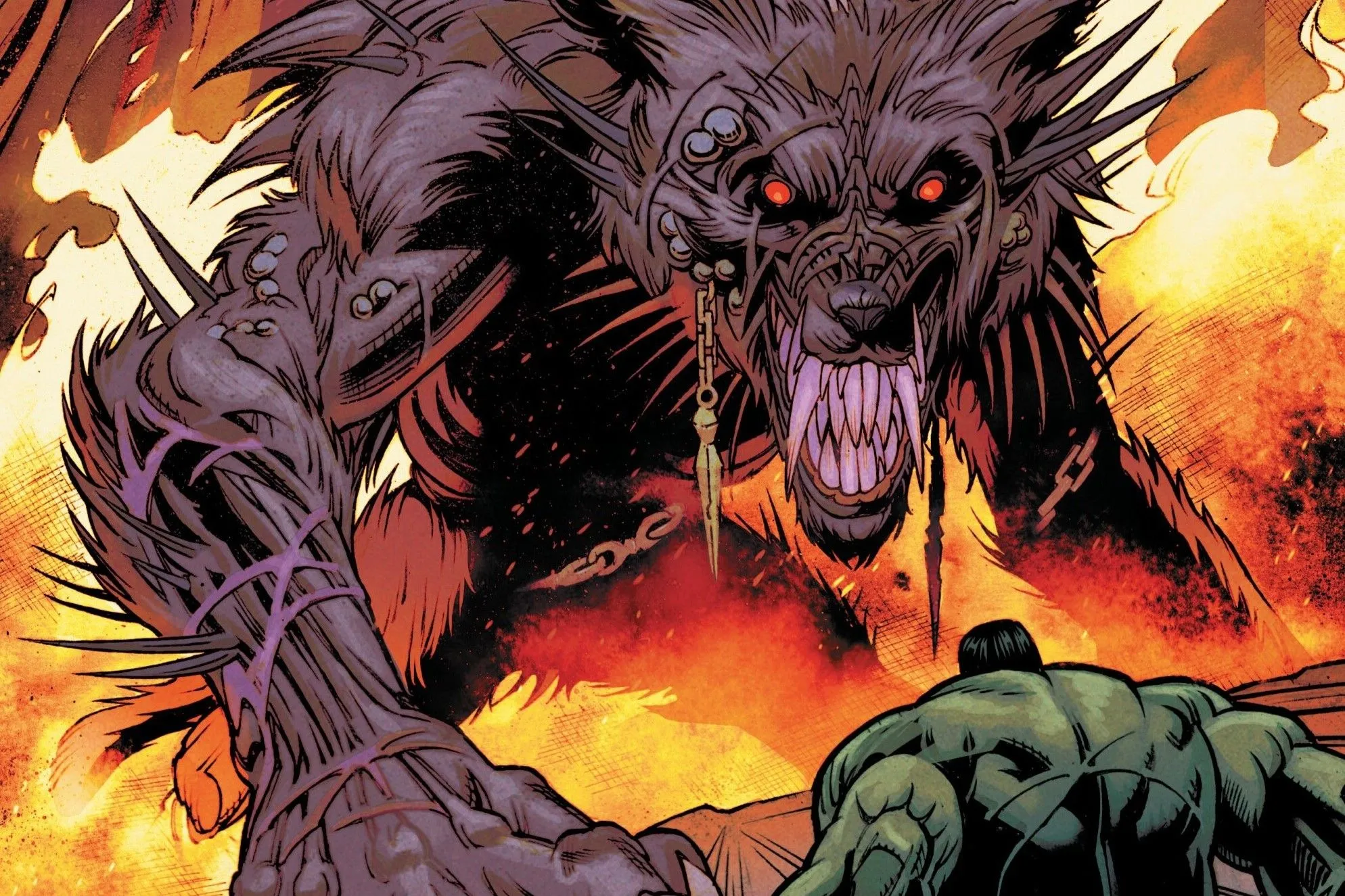 Hulk affronte Varcolac, le Dieu des loups-garous