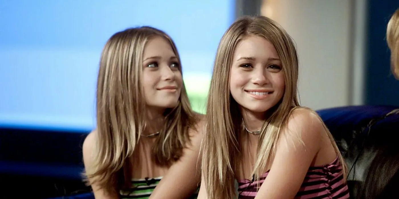 The Olsen Twins during an interview as teenagers