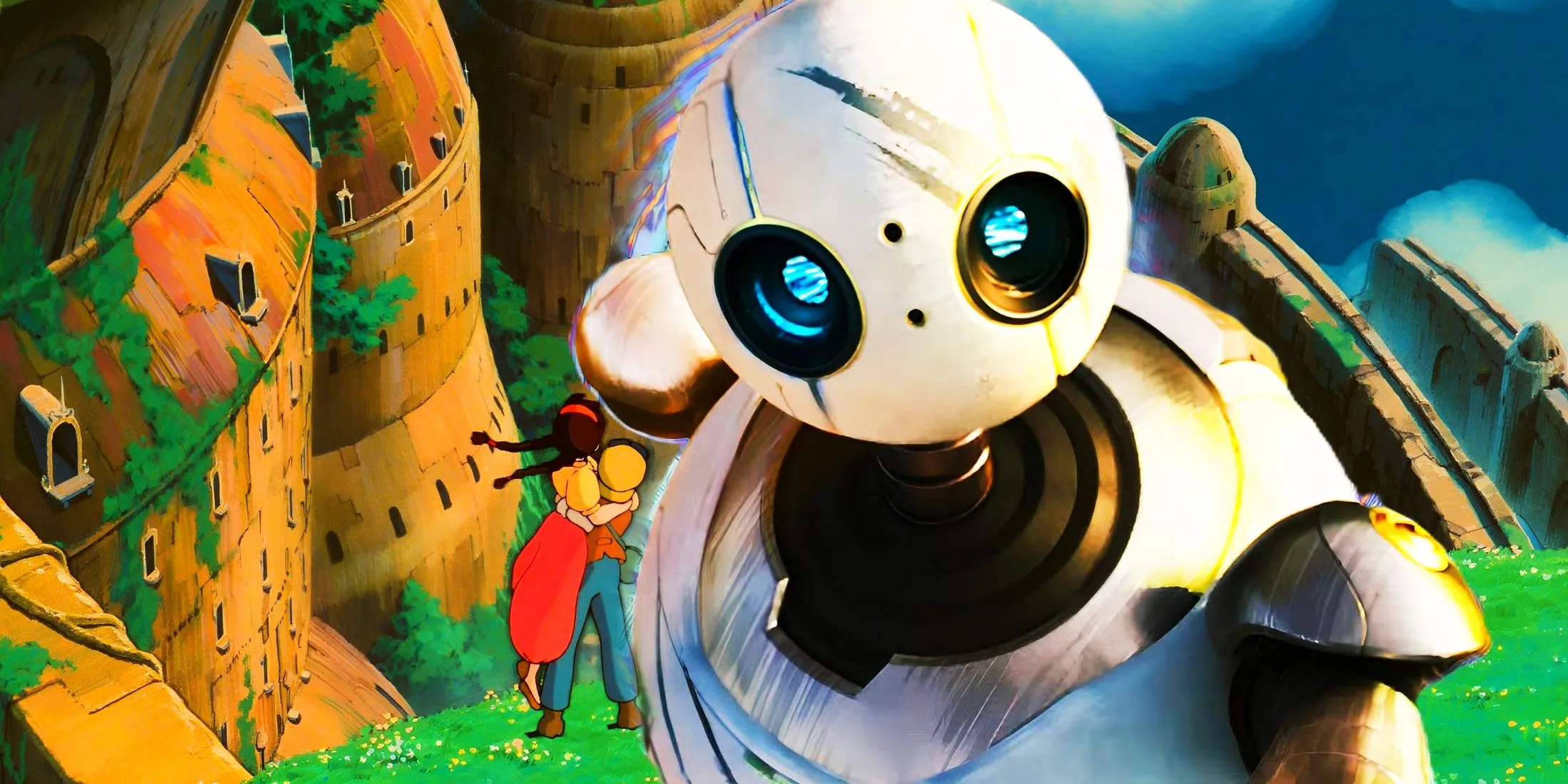 Le robot sauvage et le château dans le ciel film du studio ghibli