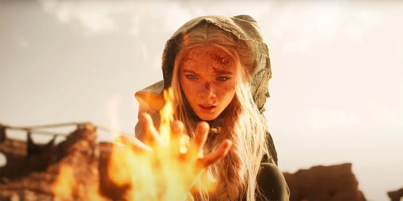 Ciri avec le feu dans la bande-annonce de la saison 3 partie 2