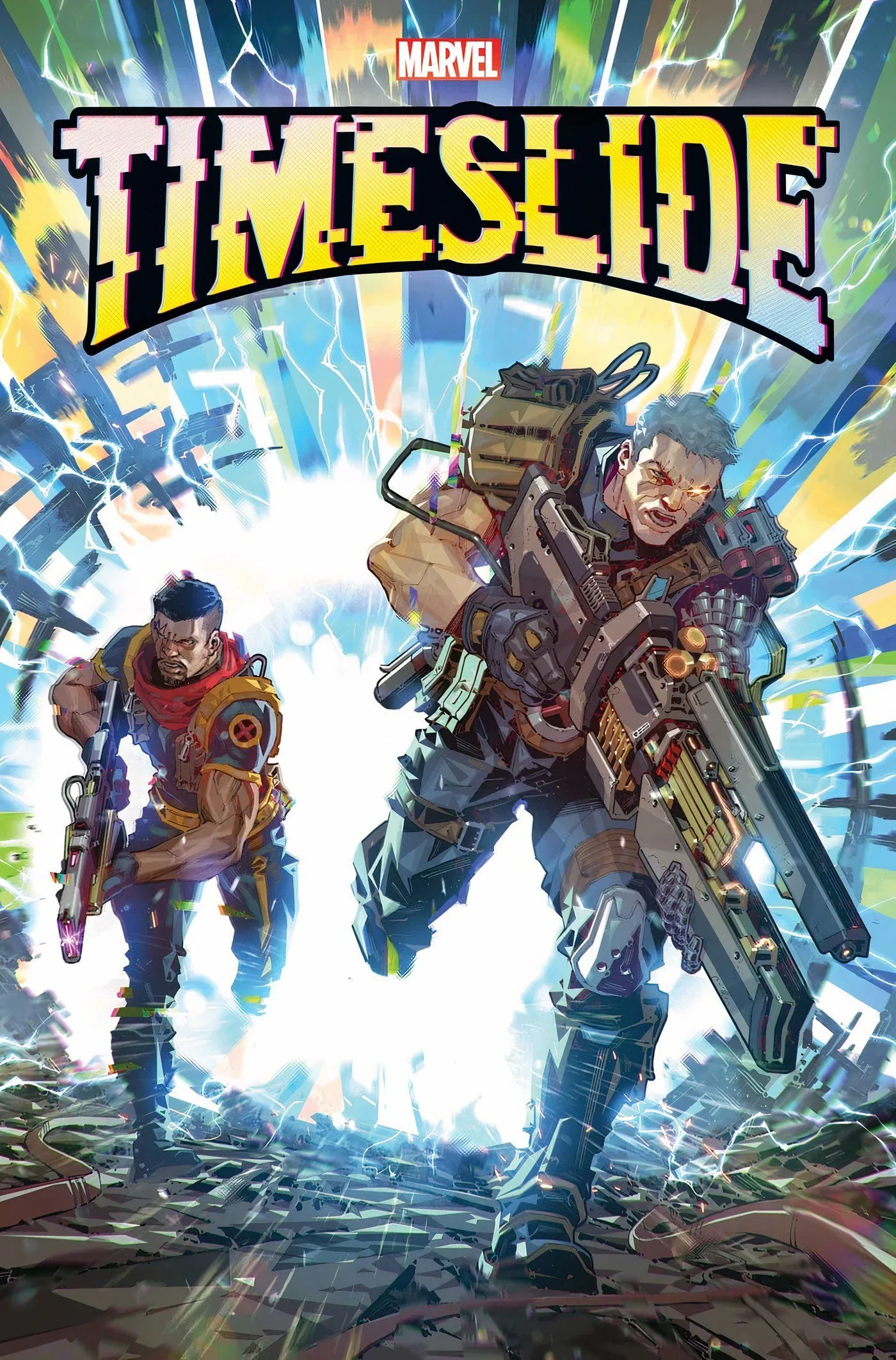 Portada de Timeslide con Cable y Bishop