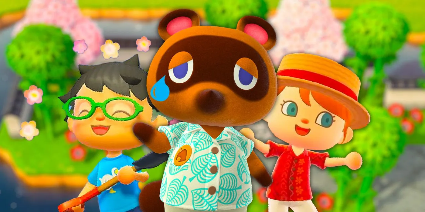 Tom Nook se emociona con los felices aldeanos de Animal Crossing