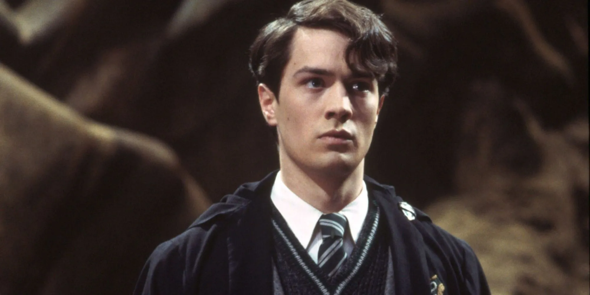 Tom Riddle angry in Harry Potter.