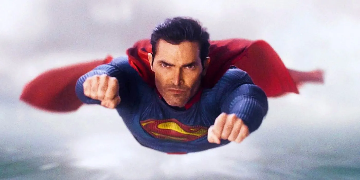 Tyler Hoechlin volando como Superman