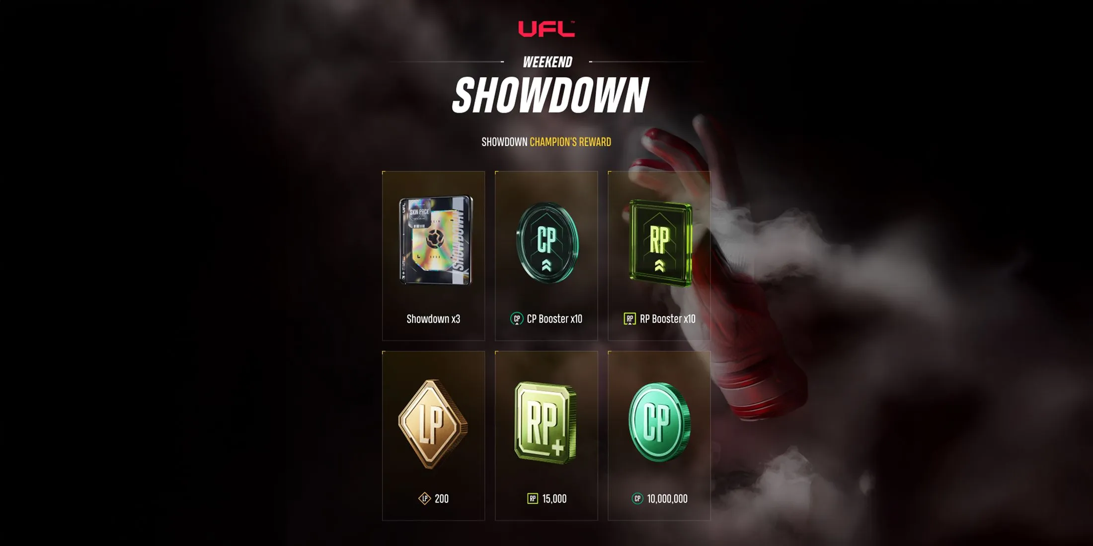 Recompensa del campeón del UFL Weekend Showdown