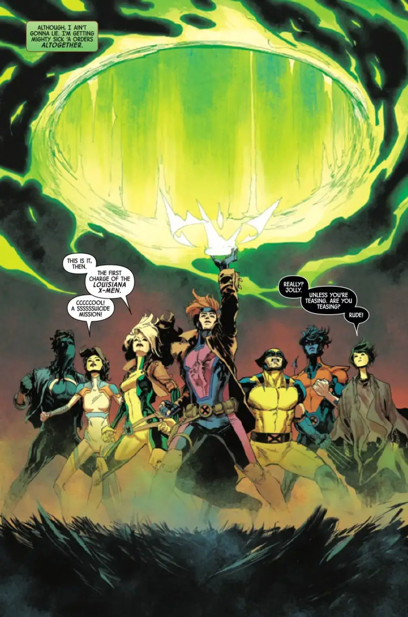 La squadra di Rogue si prepara all'attacco in Uncanny X-Men #7