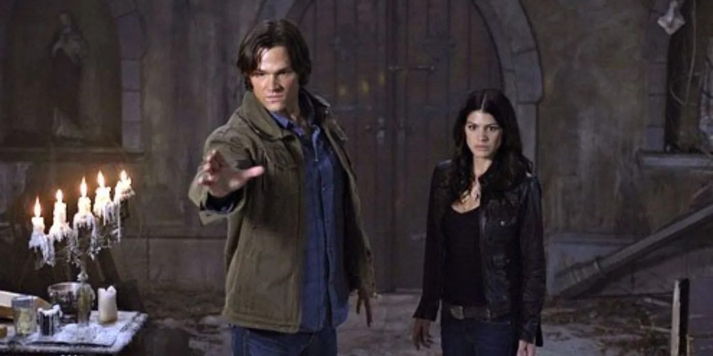 Genevieve e Jared Padalecki nei panni di Ruby e Sam, che usano i suoi poteri in Supernatural.