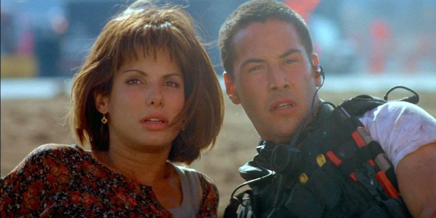 Keanu Reeves und Sandra Bullock in Speed