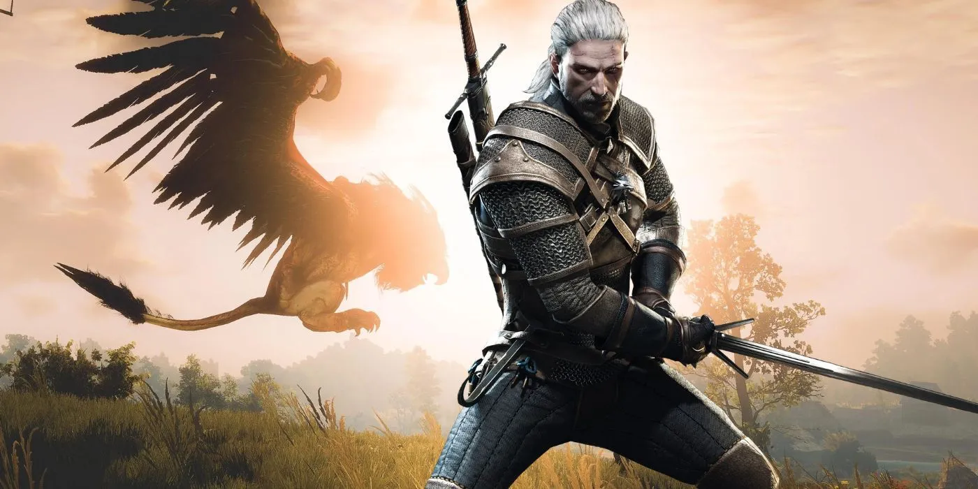 Geralt representado en una obra de arte