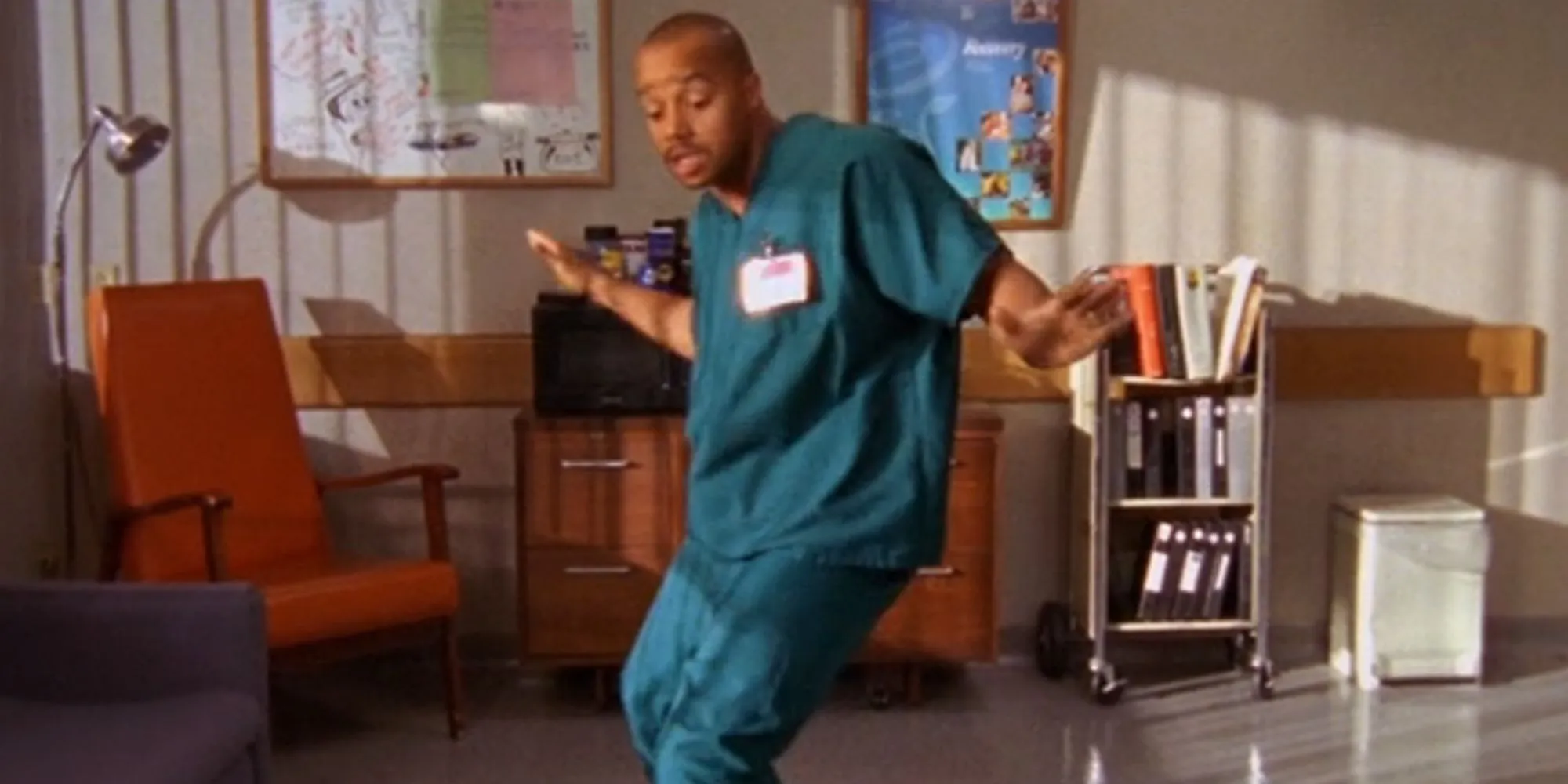 Donald Faison dancing as Turk in Scrubs