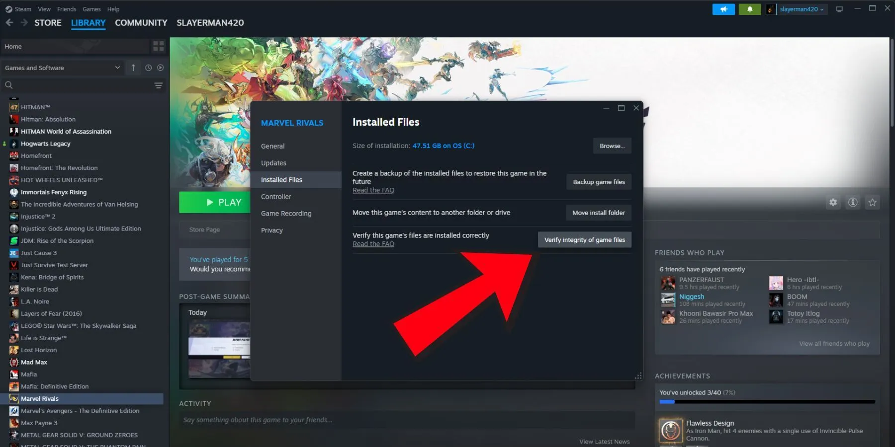 Verify Game Files on Steam