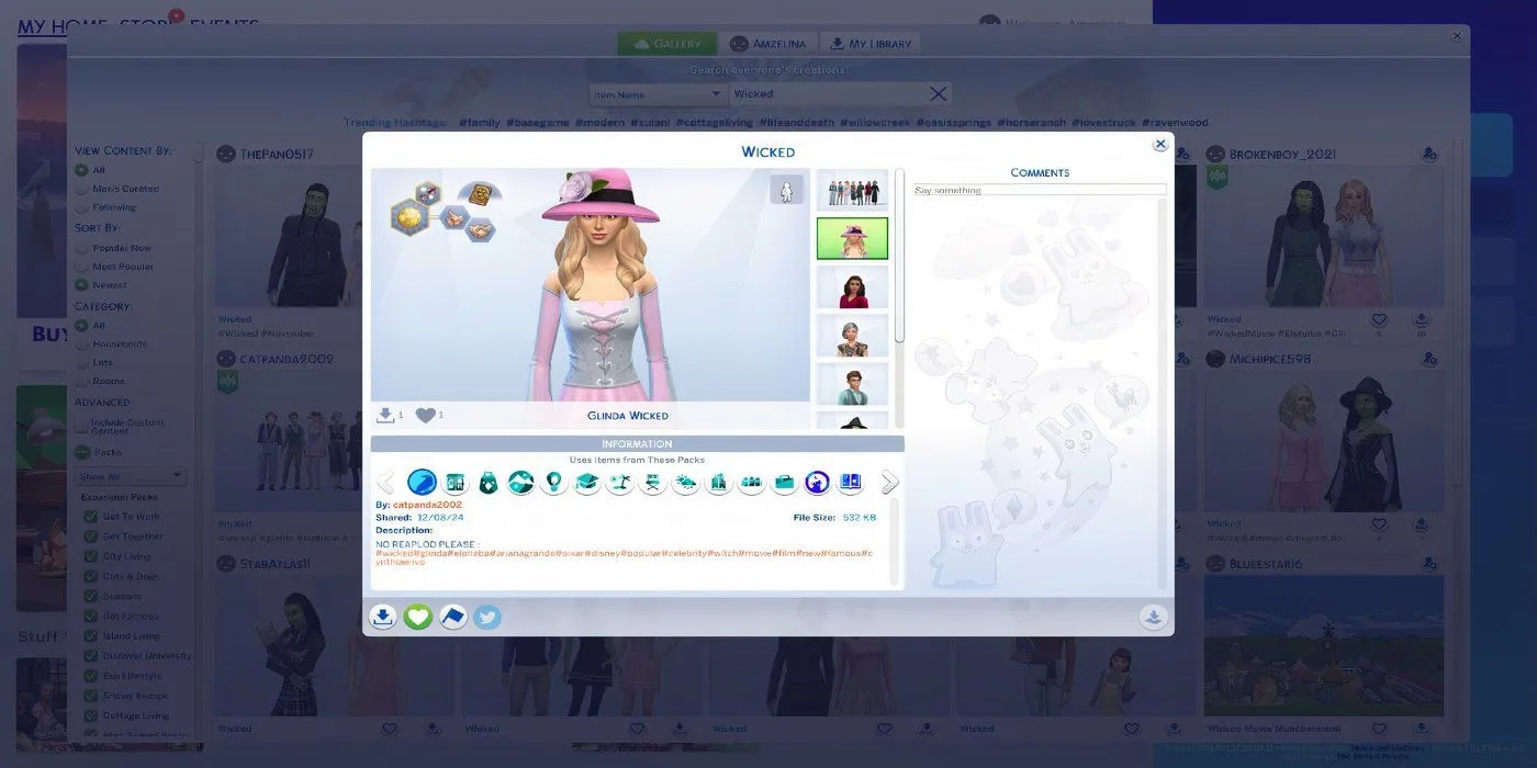 Glinda in Sims 4