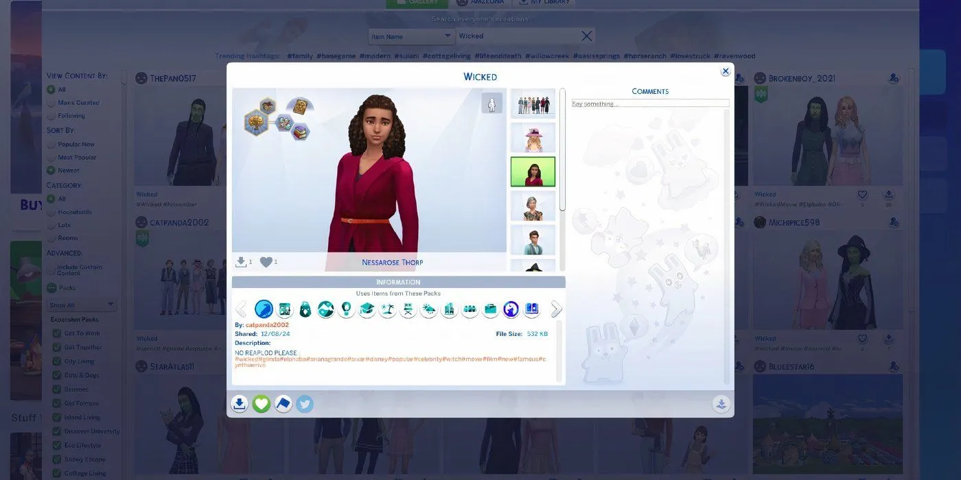 Nessarose in Sims 4