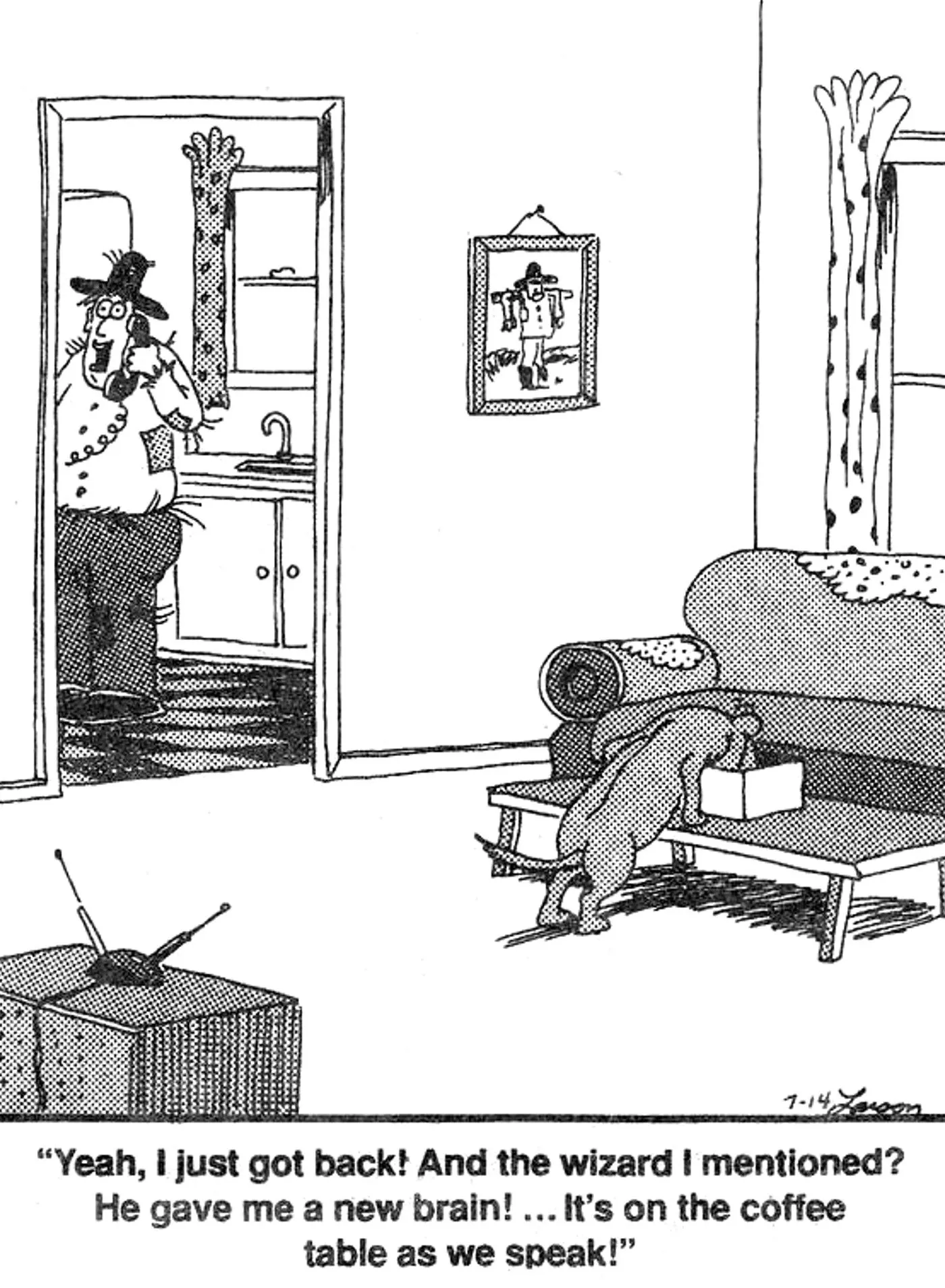 Far Side-Comic mit Bezug auf den Zauberer von Oz