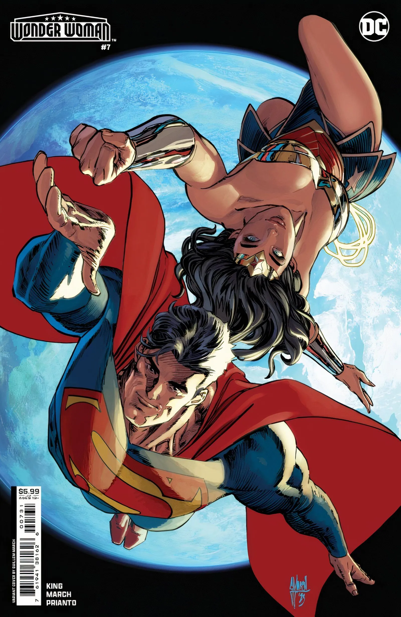 Copertina di Wonder Woman #7 con Superman