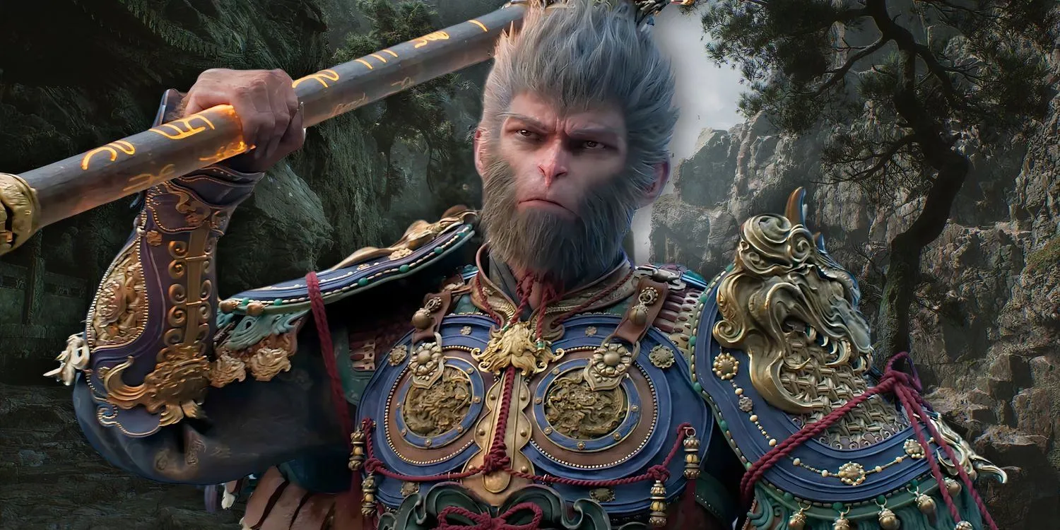 Black Myth의 Sun Wukong: 산을 배경으로 한 Wukong