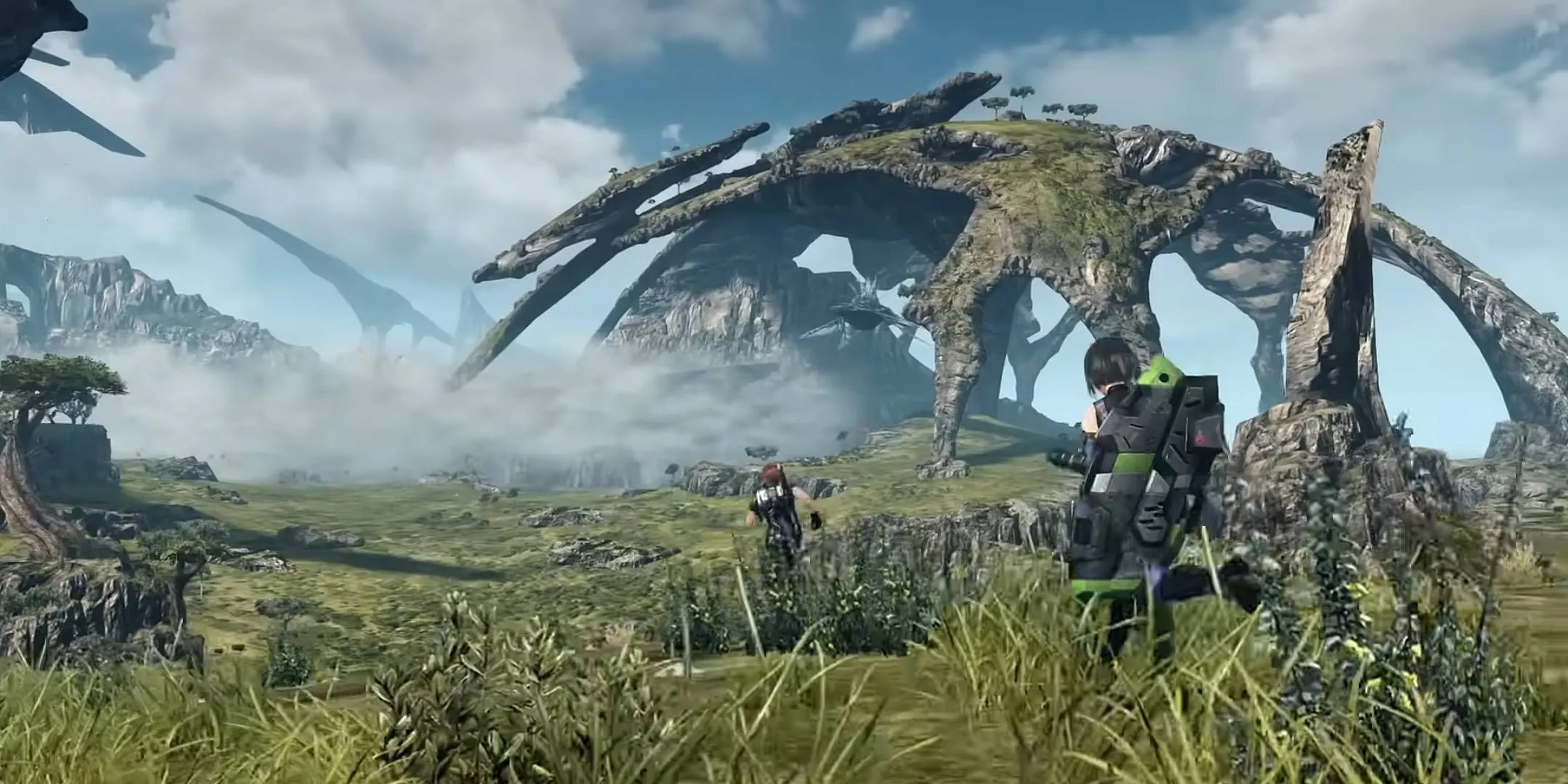 Champ herbeux en monde ouvert dans Xenoblade Chronicles X