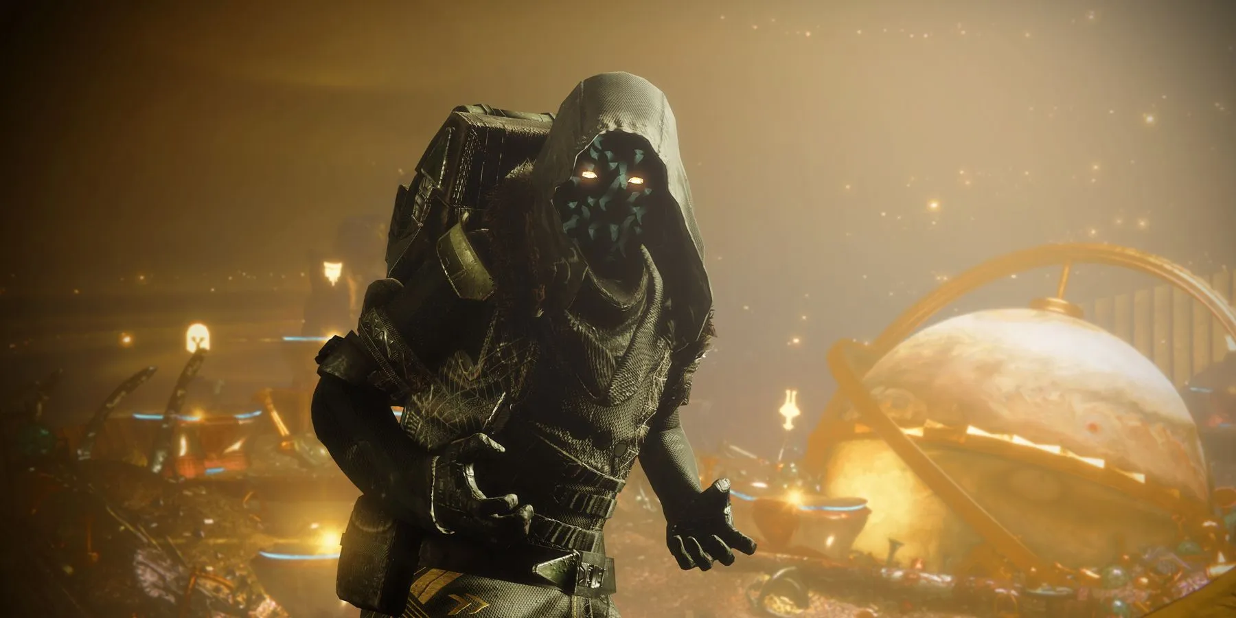 Xur avec son trésor de Destiny 2.